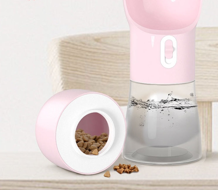 2-in-1 Portable Pet Water Bottle & Feeder – Leakproof, Travel-Friendly, Dog Walking Essential