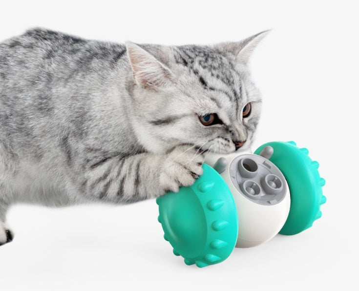 Smart Rolling Pet Feeder Toy for Cats & Dogs – 360° Motion, Puzzle Design, No Batteries