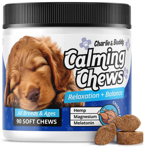 Calming Dog Chews – Natural Stress & Anxiety Relief