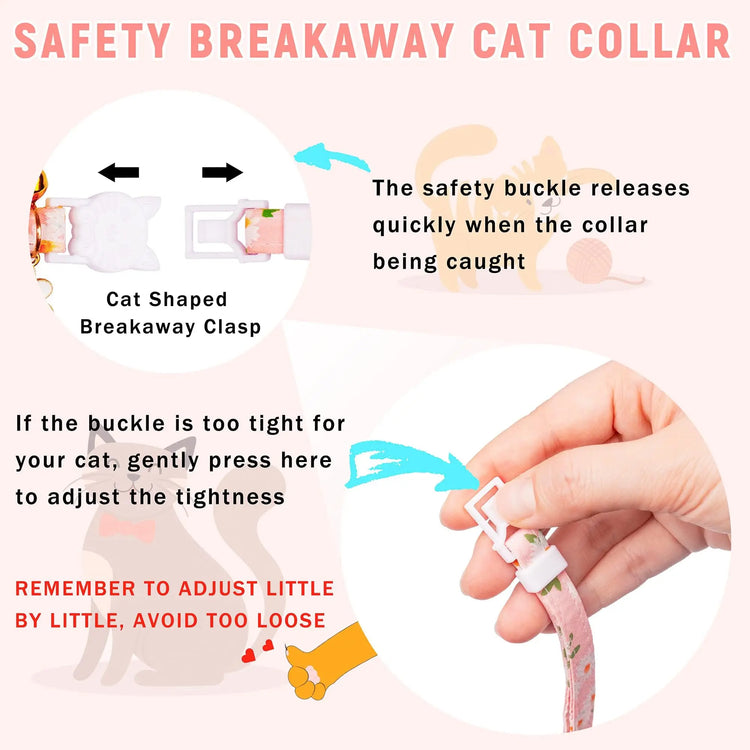 Cat Collar with AirTag Holder – Safe & Cute Design