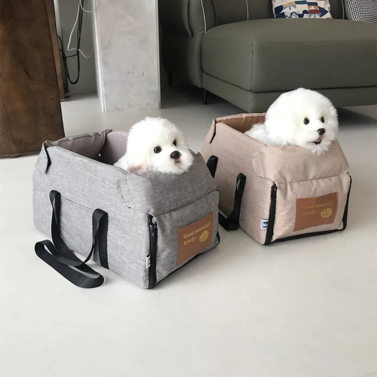Portable Dog Car Seat Bed – Safe Travel Carrier for Small Dogs & Cats, Car Accessories
