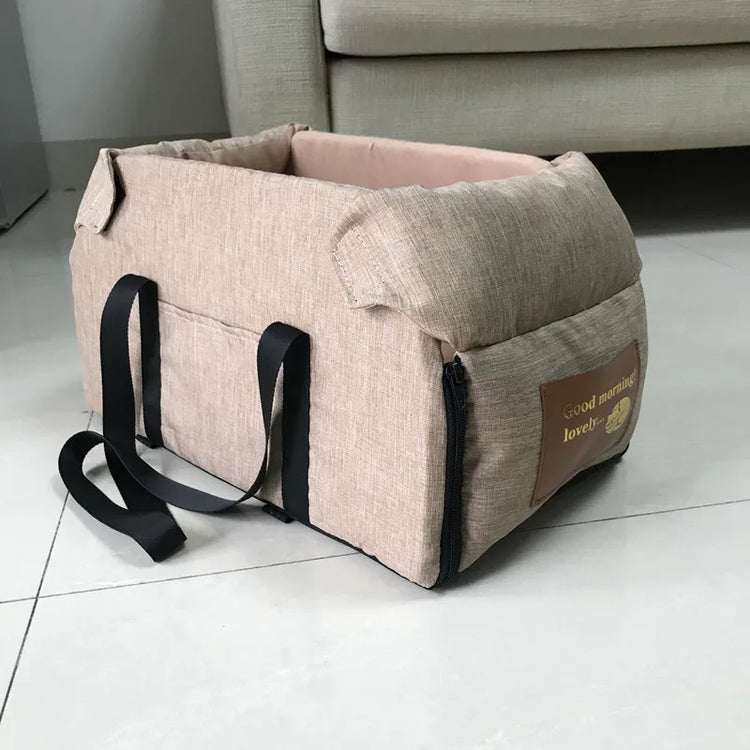 Portable Dog Car Seat Bed – Safe Travel Carrier for Small Dogs & Cats, Car Accessories