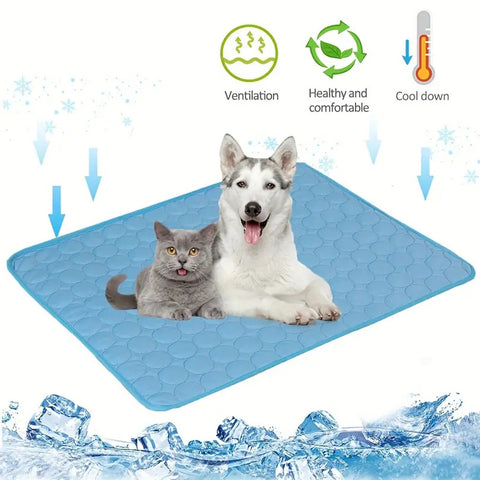 Ultra-Cool Pet Mat – Ice Silk Comfort for Dogs & Cats