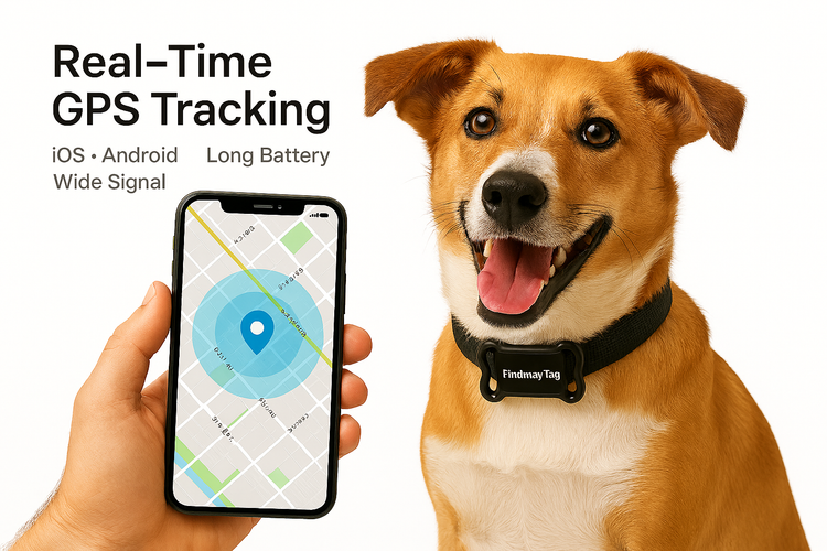 Smart Pet GPS Tracker for Dogs & Cats β Real-Time Tracking, App Connected, Long Battery Life