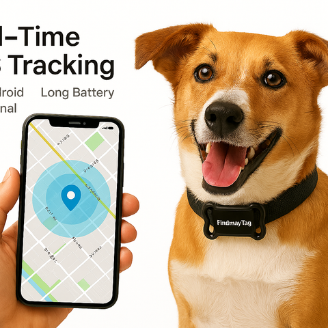 Smart Pet GPS Tracker for Dogs & Cats – Real-Time Tracking, App Connected, Long Battery Life