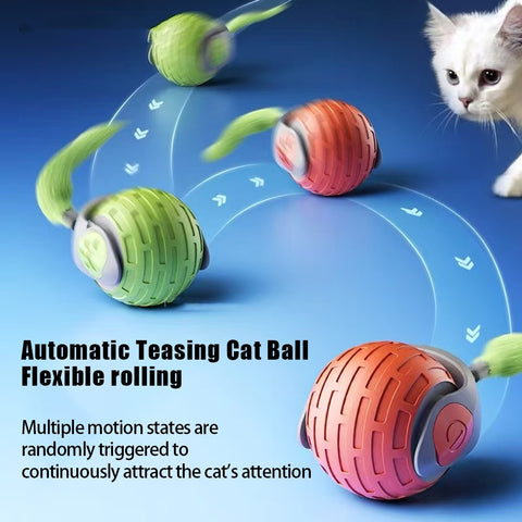 Smart Rolling Cat Toy – USB Rechargeable & Motion Activated Fun!