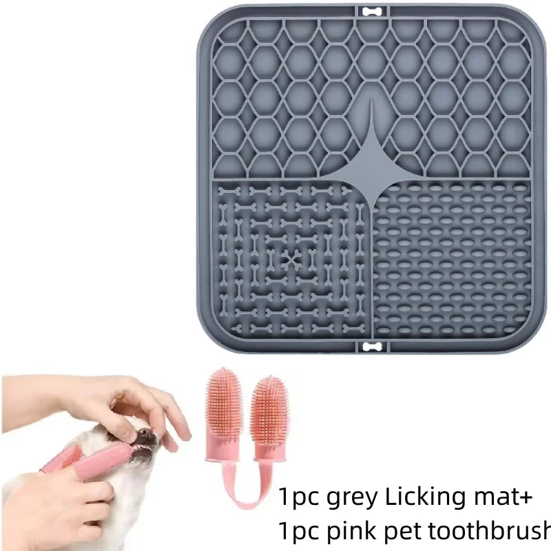 Pet Lick Mat for Dogs – Silicone Slow Feeder, Bathing Distraction, Suction Design, Training Aid