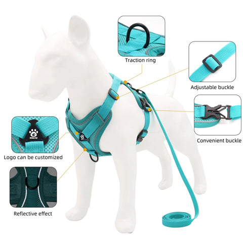 Escape-Proof Cat Harness & Leash – Reflective, Breathable, Adjustable Fit
