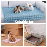 Premium Pet Cooling Mat – Ice Silk Moisture-Proof Cooling Pad for Cats & Dogs