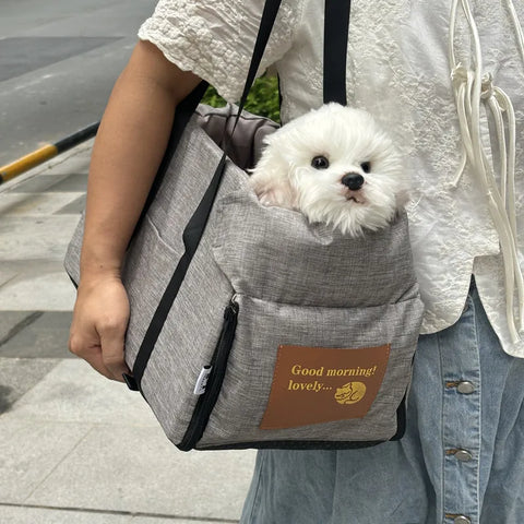Portable Dog Car Seat Bed – Safe Travel Carrier for Small Dogs & Cats, Car Accessories