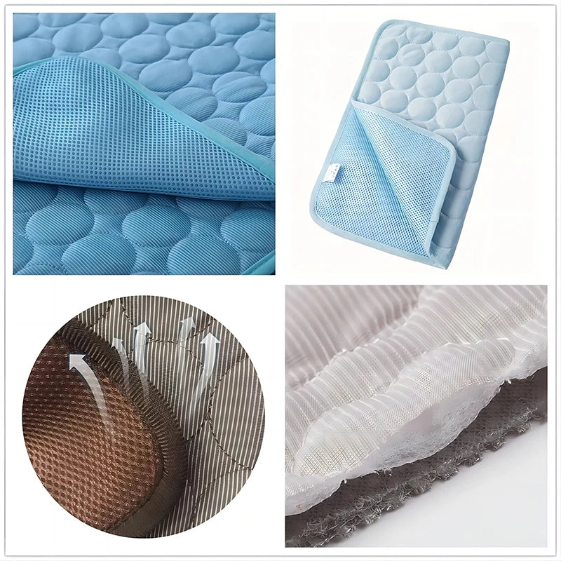 Premium Pet Cooling Mat – Ice Silk Moisture-Proof Cooling Pad for Cats & Dogs