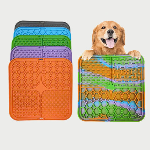 Pet Lick Mat for Dogs – Silicone Slow Feeder, Bathing Distraction, Suction Design, Training Aid