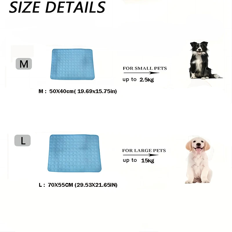 Premium Pet Cooling Mat – Ice Silk Moisture-Proof Cooling Pad for Cats & Dogs
